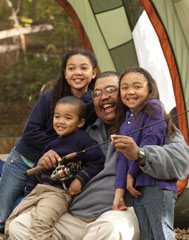 A family at William O’Brien State Park